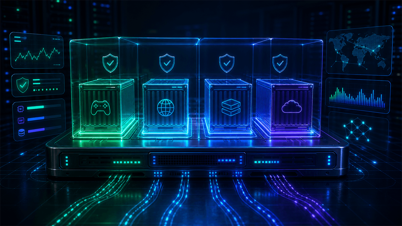 Illustration of separated hosting workloads